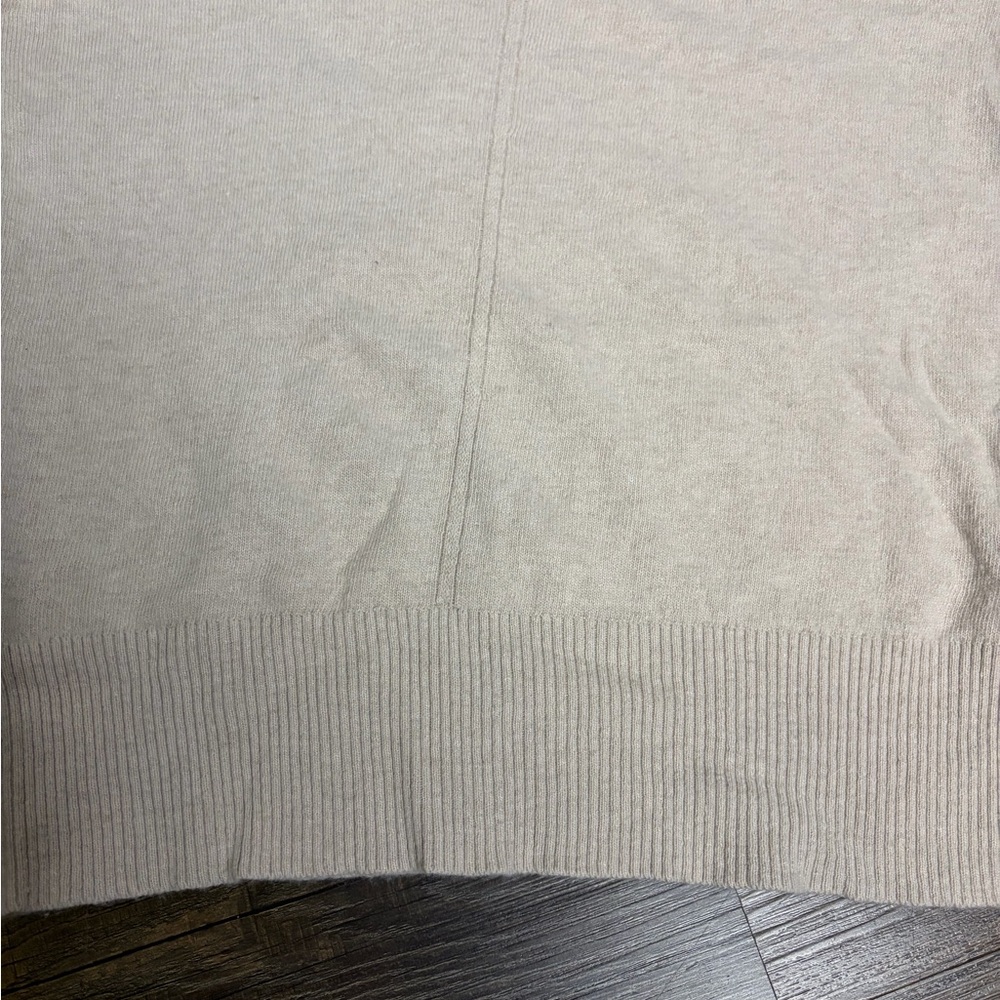Bianco & Blu Wool Cashmere Blend Sweater Med Ivory Made Italy Timeless Elegant - Picture 2 of 5